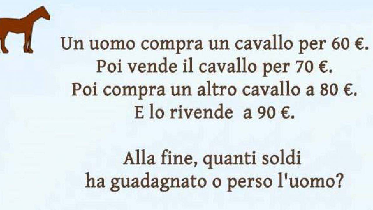 Allenare La Mente L Enigma Dell Acquisto E Della Vendita Del Cavallo