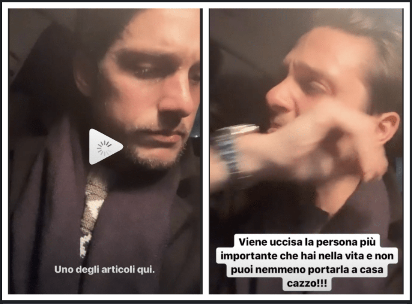 Andrea Dal Corso piange Instagram