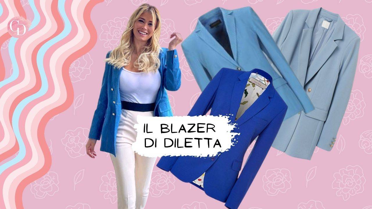 blazer azzurro diletta leotta