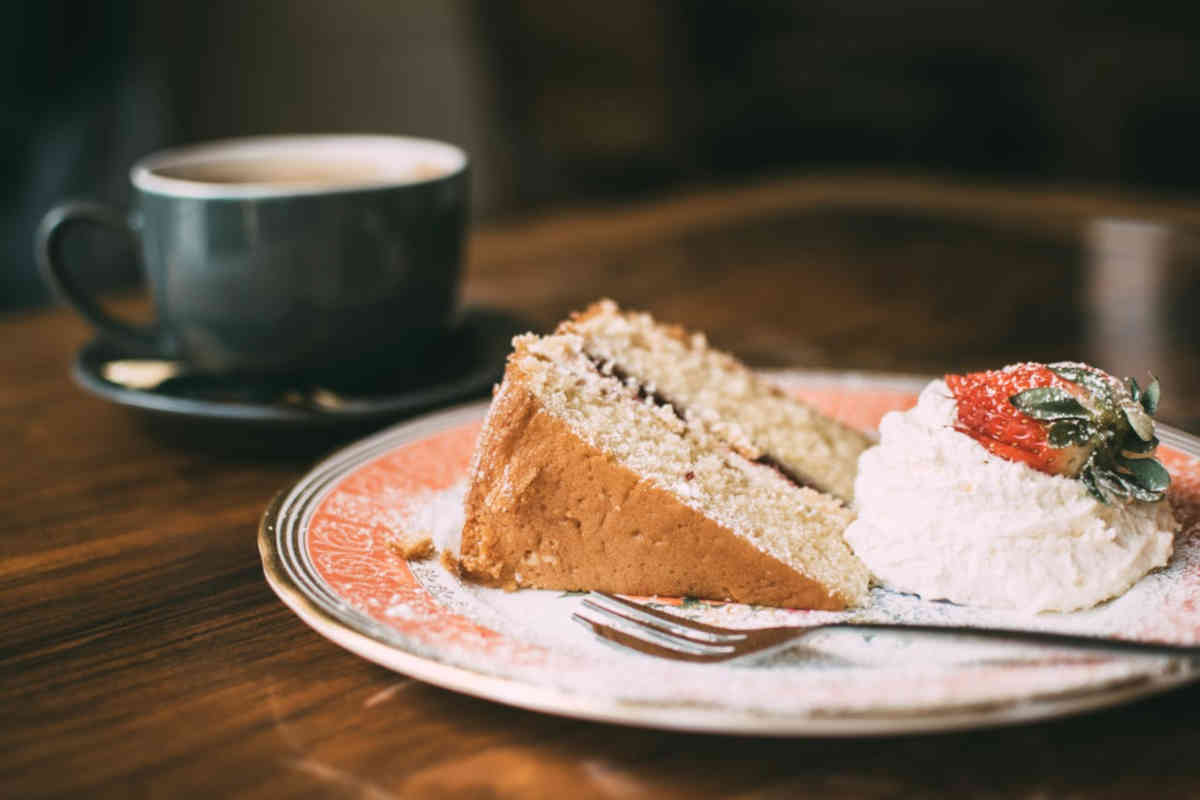 Fetta di torta senza lievito