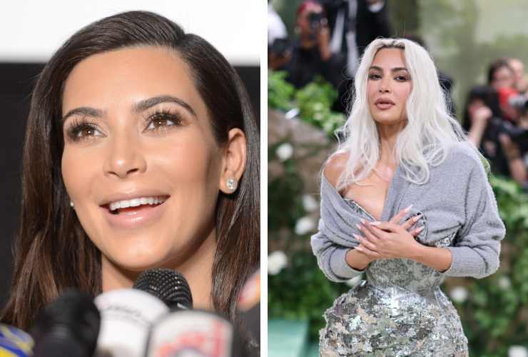 Kim Kardashian nel 2014 e nel 2024