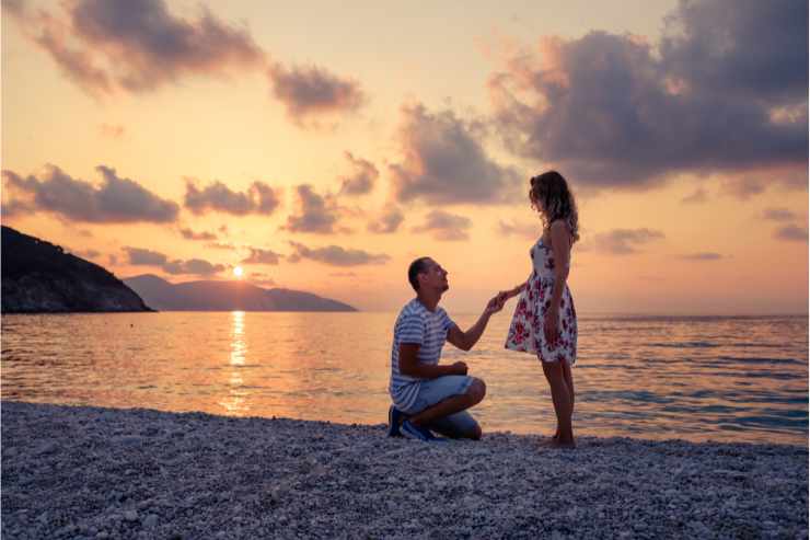 proposta matrimonio spiaggia