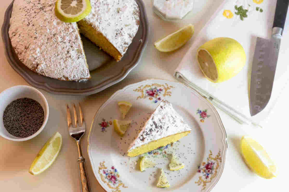 chiffon cake al limone e te