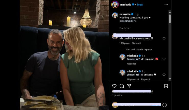 Katia svela il segreto del suo amore con Ascanio