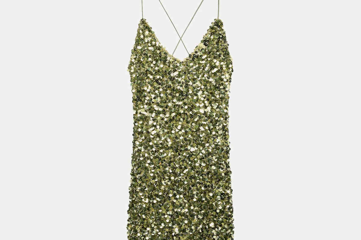 Vestito midi con paillettes Zara